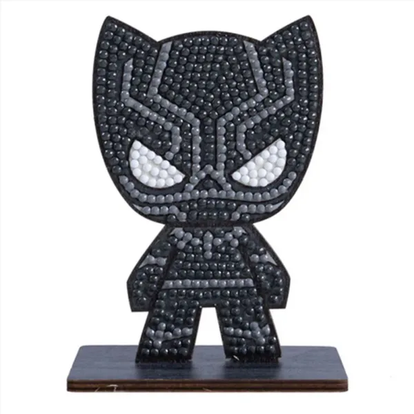 Комплект за диамантена бродерия, Craft Buddy, Crystal Art Buddies, Черната пантера, 7 части