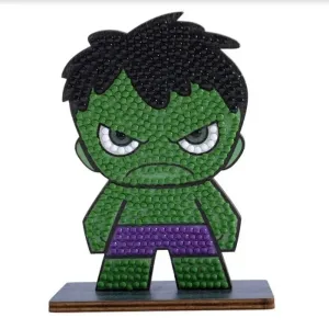 Комплект за диамантена бродерия, Craft Buddy, Crystal Art Buddies, Хълк, 7 части