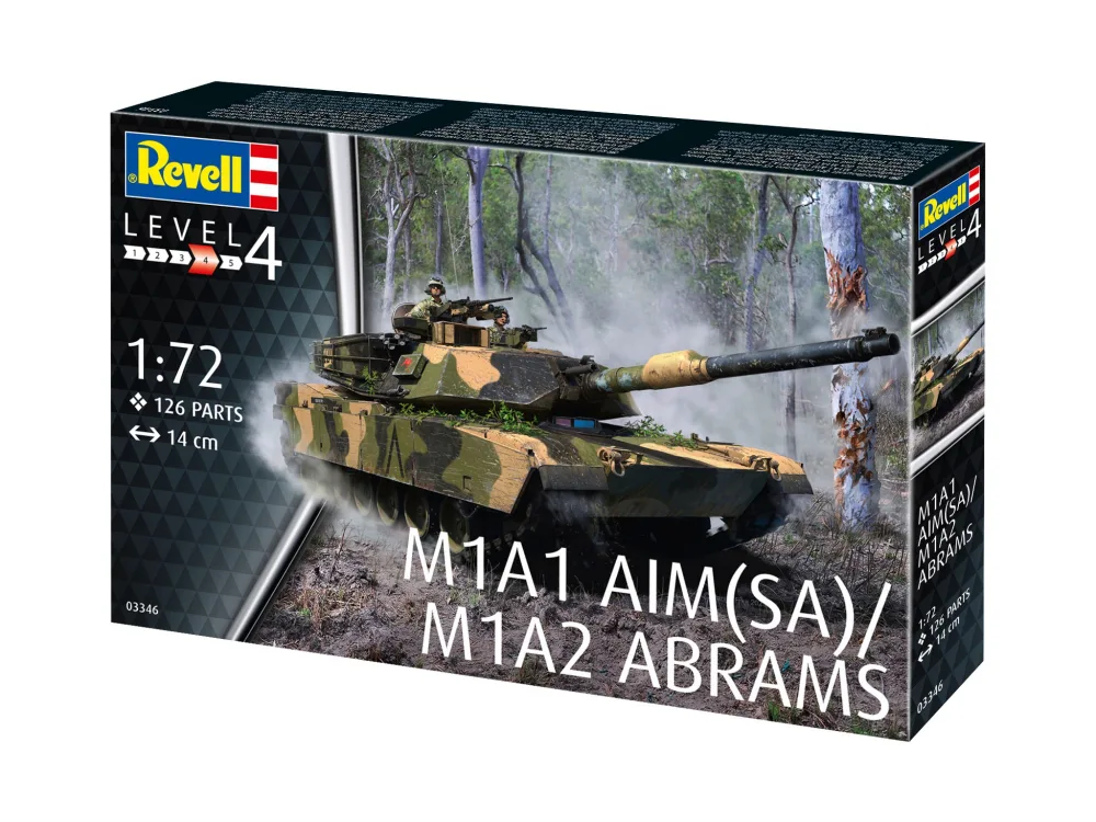 Сглобяем модел, Revell, M1A1 AIM(SA)/ M1A2 Abrams, 126 части