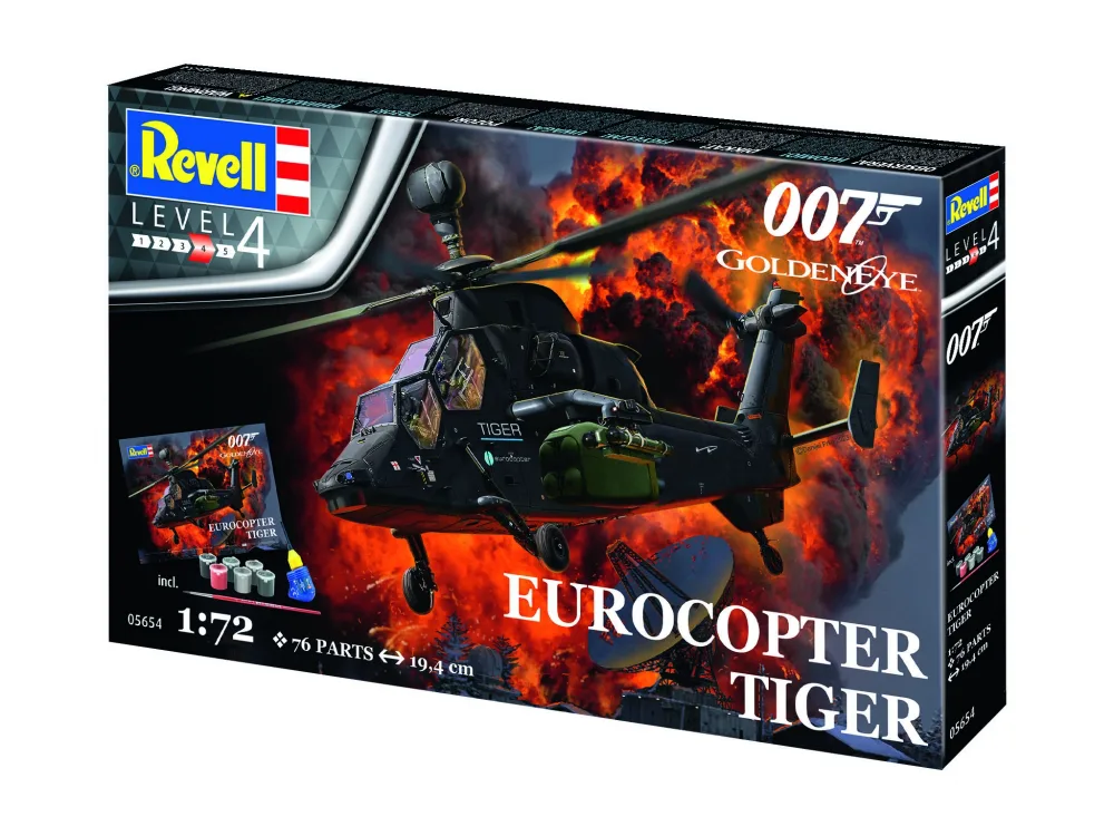 Комплект за сглобяване, Revell, Eurocopter Tiger, James Bond 007 GoldenEye, 76 части