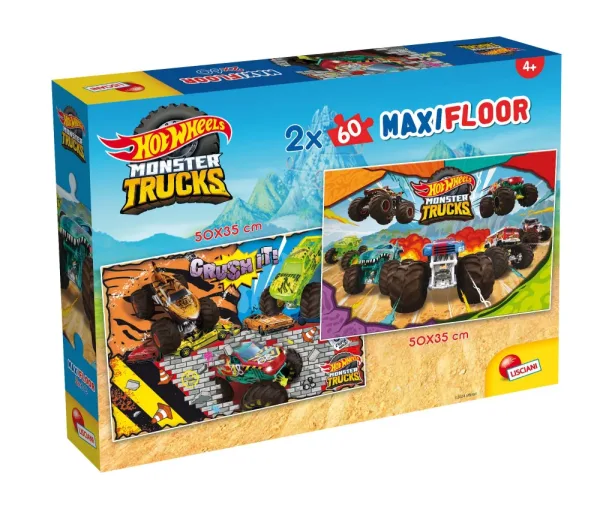 Пъзел, Lisciani, Hot Wheels, 2 x 60 части
