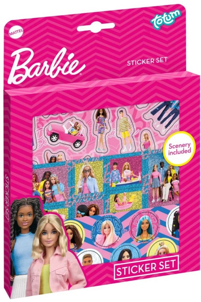 Комплект стикери, Totum, Barbie, 4 части