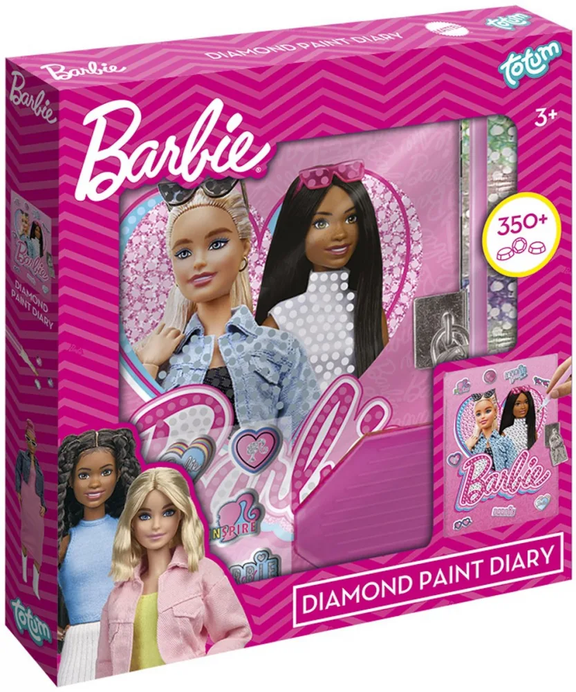 Творчески комплект, Totum, Barbie, Декорирай сам таен дневник с диаманти