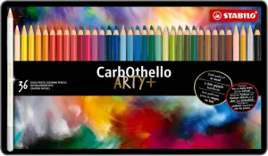 Комплект цветни моливи, Stabilo, CarbOthello ARTYplus, Метална кутия, 36 броя