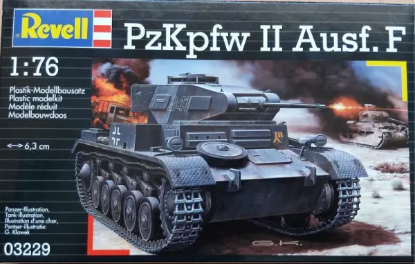 Германски танк от Втората световна война PzKpfw II Ausf. F - сглобяем модел