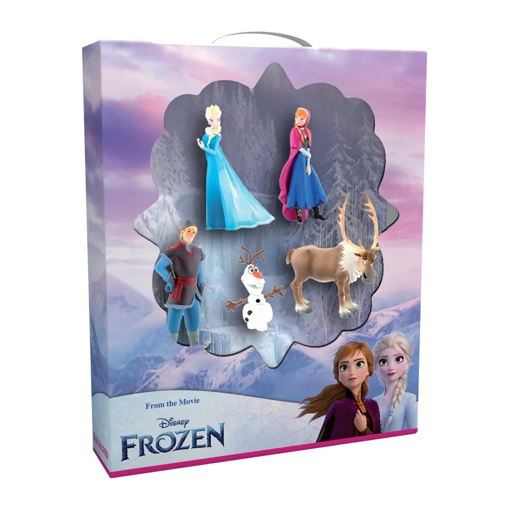 Комплект с колекционерски фигурки, Walt Disney, Bullyland, Disney 100 Platinum Frozen, 5бр.