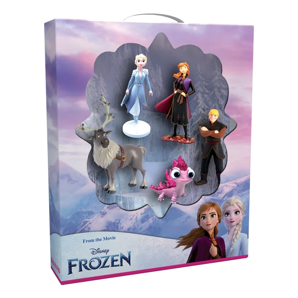 Комплект с колекционерски фигурки, Walt Disney, Bullyland, Disney 100 Platinum Frozen, 5бр.