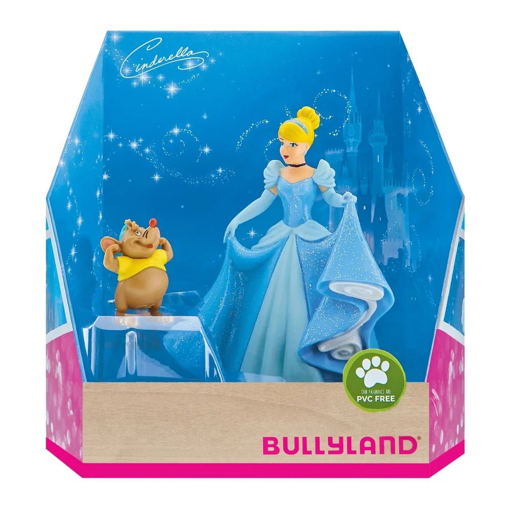 Комплект с колекционерски фигурки, Walt Disney, Bullyland, Пепеляшка и Гас