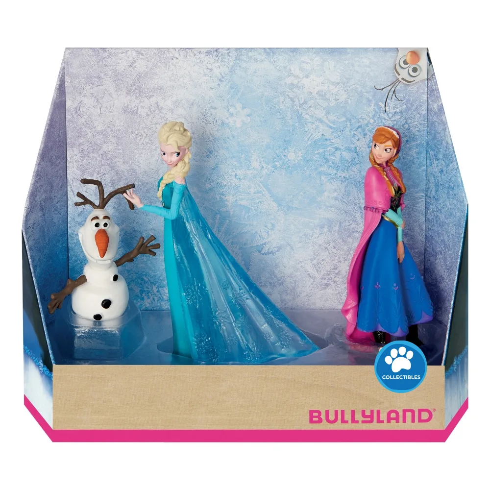 Комплект с колекционерски фигурки, Walt Disney, Bullyland, Disney 100 Platinum Frozen, 3бр.