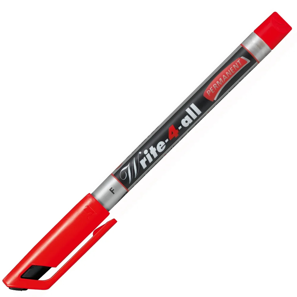Перманентен маркер, Stabilo, Write-4-All, Фин писец F, Червен