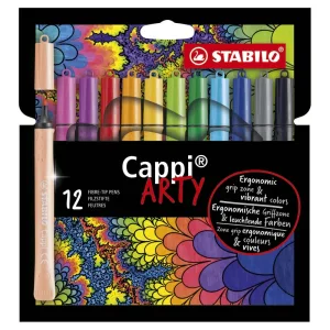 Комплект флумастери, Stabilo, Cappi Arty, 12 цвята