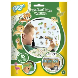 Комплект стикери за стъкло, Totum, Дива природа, 55 броя