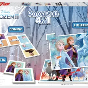 Игрален комплект, Educa, Frozen II, Домино, Мемори и 2 пъзела от 25 части