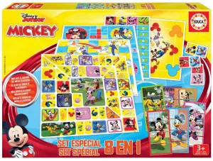 Комплект настолни игри, Educa, Mickey and Friends, 8 броя
