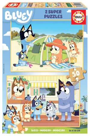 Пъзел за деца, Educa, Bluey, 2 × 50 части