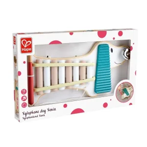 Музикална играчка, Hape, Ксилофон, Куче Ксения, 35 см
