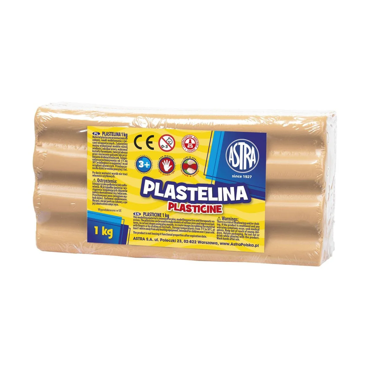 Пластилин, Astra, Телесен цвят, 1 кг.