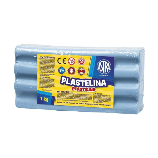 Пластилин, Astra, Светло син, 1 кг.