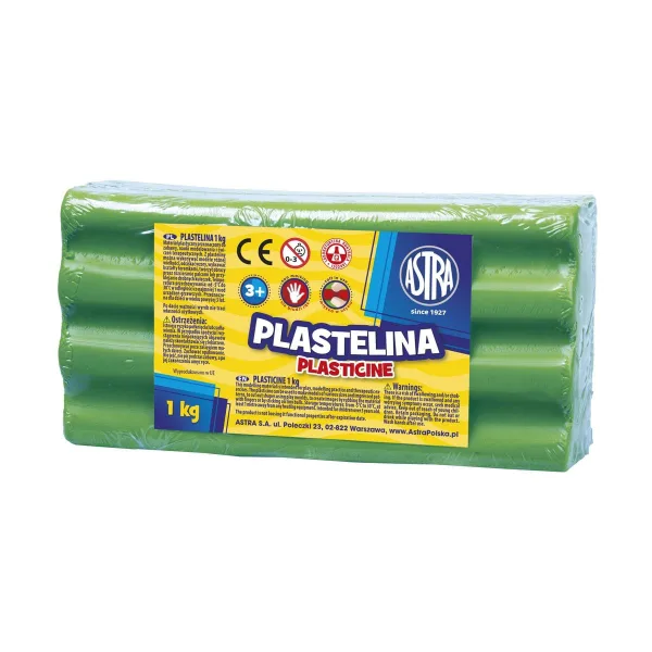Пластилин, Astra, Светло зелен, 1 кг.