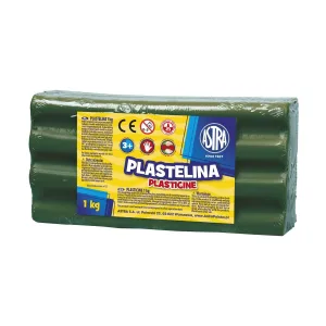 Пластилин, Astra, Тъмно зелен, 1 кг.