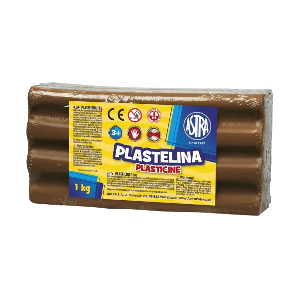 Пластилин, Astra, Кафяв, 1 кг.