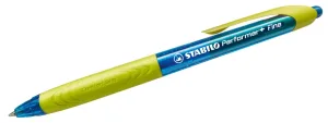 Химикалка с механизъм, Stabilo, Performer 328F, Син/Зелен
