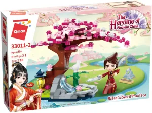 Конструктор, Qman, Mulan, Героинята на древен Китай, Тренировка с мечове, 138 части