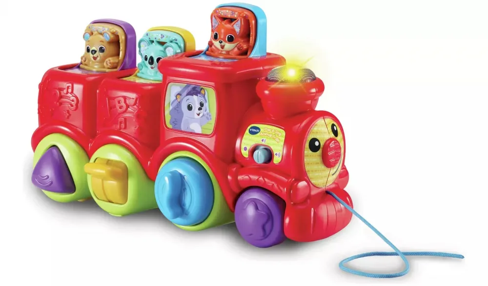 Интерактивна играчка, Vtech, Музикален влак с животни, 12.7 х 29 х 13.7 см