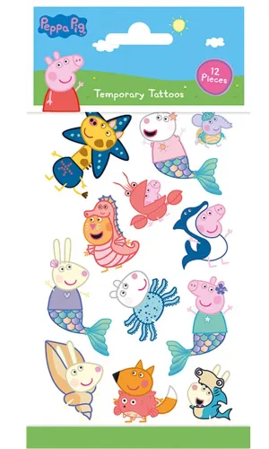 Творчески комплект, Totum, Peppa Pig, Комплект татуировки, 12 броя