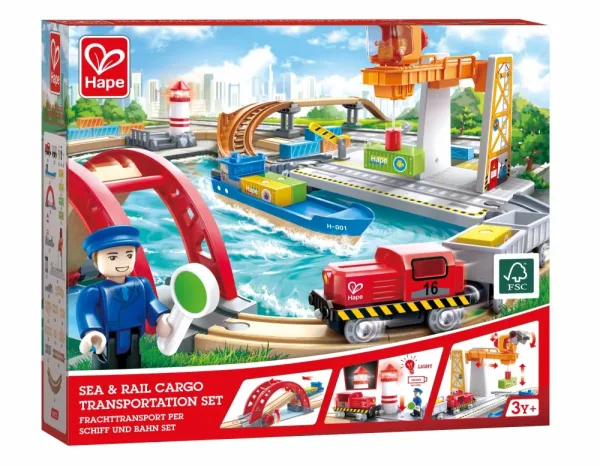 Дървен комплект, Hape, морски и железопътен превоз на товари, 4 части
