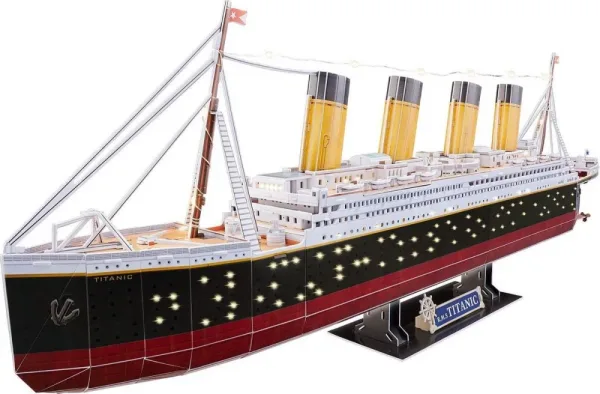 Пъзел 3D, Revell, RMS Титаник с лед светлини, 266 части