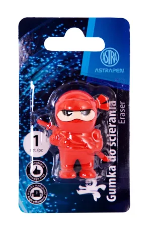 Гумичка, Astra, Ninja, 3 цвята, Блистер 1 бр.