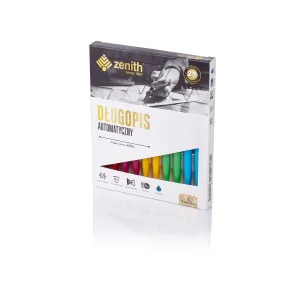 Комплект цветни химикалки, Astra, Zenith, 10 бр.