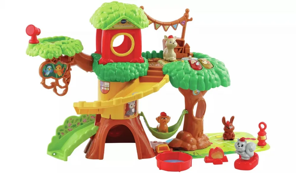 Комплект за игра, Vtech, Забавна къща на дърво с животни, 33 х 45 х 13.3 см