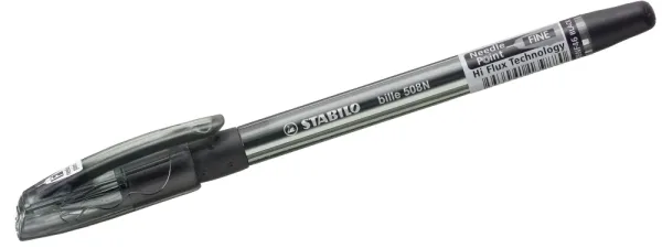 Химикалка с иглен писец, Stabilo, Bille Hi-Flux, Черен