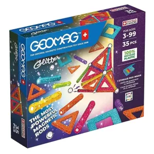 Магнитен конструктор, Geomag, Glitter Panels, 35 части