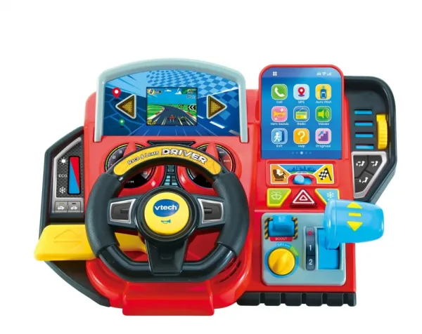 Интерактивна играчка, Vtech, Автомобилно табло с волан, 23.13 x 32 x 15.25 см