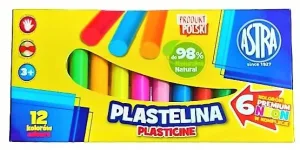 Комплект пластилин, Astra, 12 цвята (6 неонови цвята)