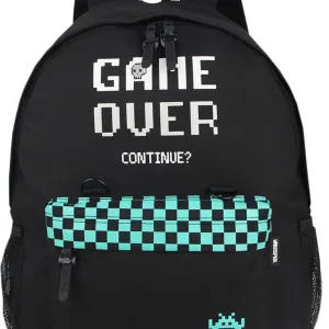 Ученическа раница, Unkeeper, Game Over, 44 x 33 x 16 см, Зелен