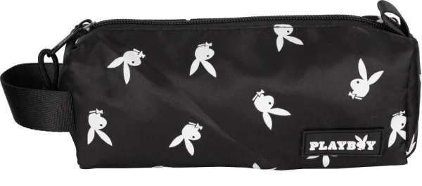 Несесер, Playboy, Bunny Pattern, 21 x 8 x 8 см, Черен