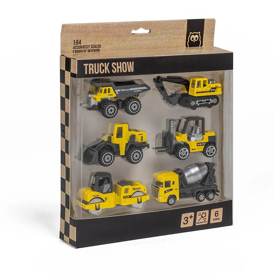 Комплект метални строителни машини, Eurekakids, 6 броя