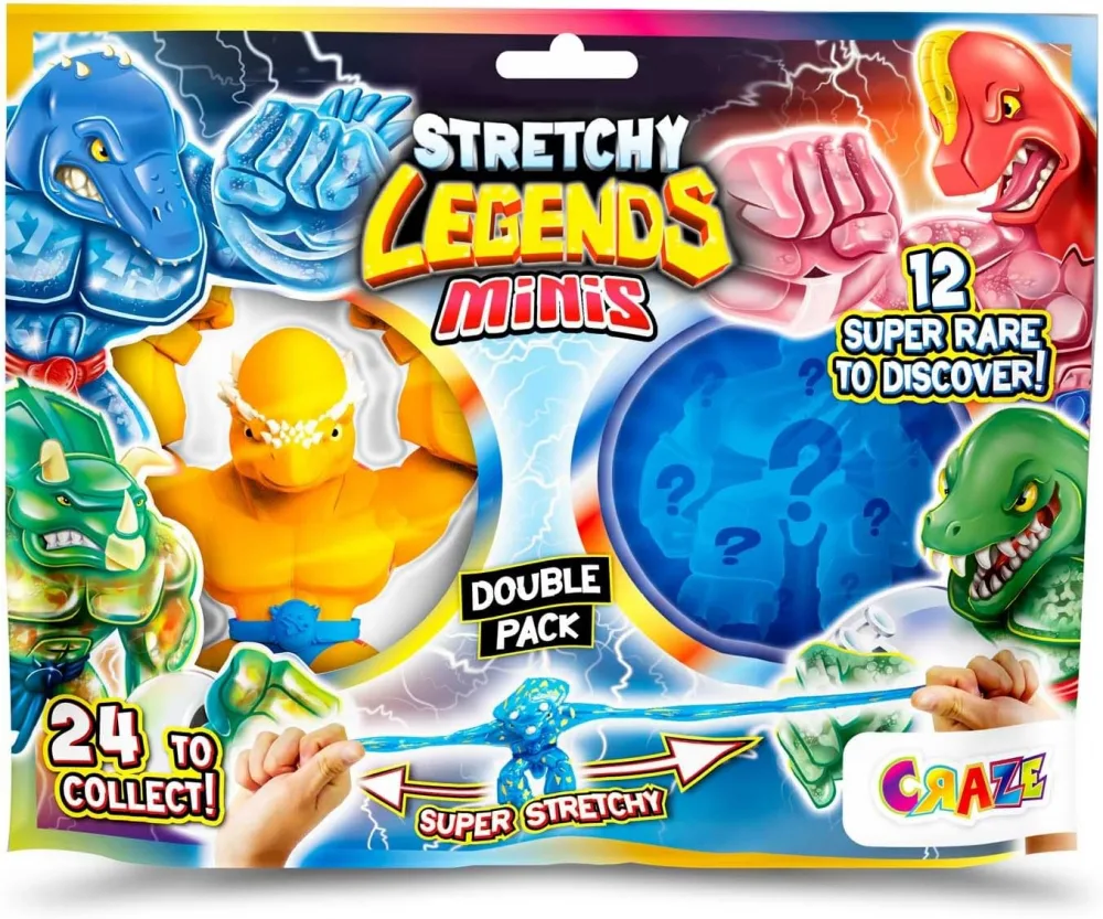 Колекционерска фигурка, Craze, Мини разтегливи създания, Legends Minis Double, 2 броя