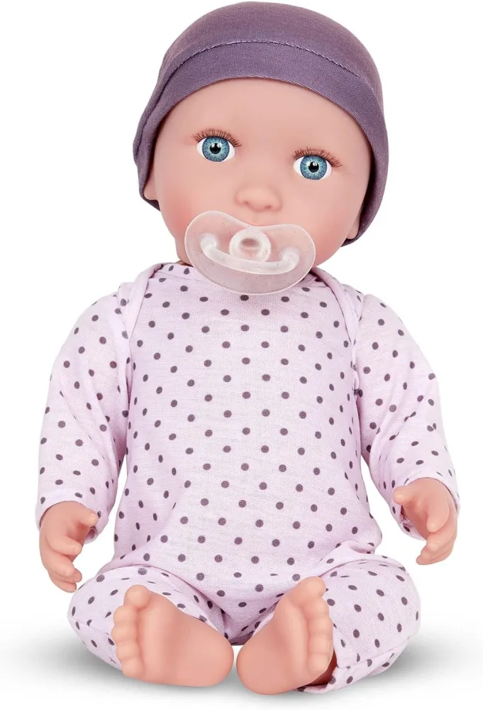 Кукла, Battat, Lulla Baby, с пижама и шапка, 12.5 x 13.97 x 35.56 cm, Лилав