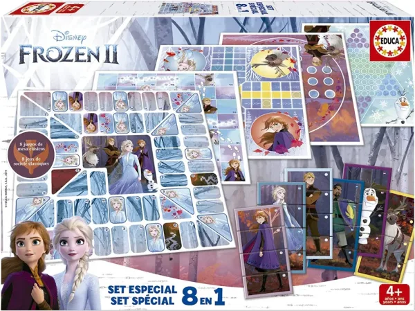 Комплект настолни игри, Educa, Frozen II, 8 броя