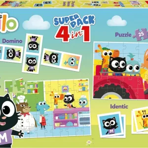 Игрален комплект, Educa, Мило, Домино, Мемори и 2 пъзела