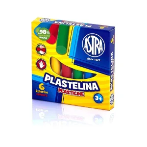 Комплект пластилин, Astra, 6 цвята