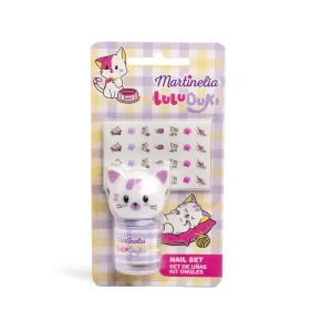 Комплект за маникюр, Martinelia, Lulu & Duki, Лак и стикери за нокти