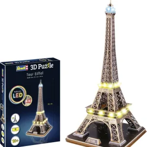 3D Пъзел, Revell, Айфелова кула с LED осветление, 84 части