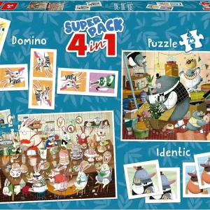 Игрален комплект, Educa, Горски приказки, Домино, Мемори и 2 пъзела