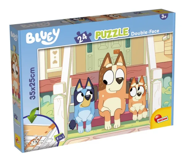 Пъзел, Lisciani, Bluey, Двулицев пъзел 24 части